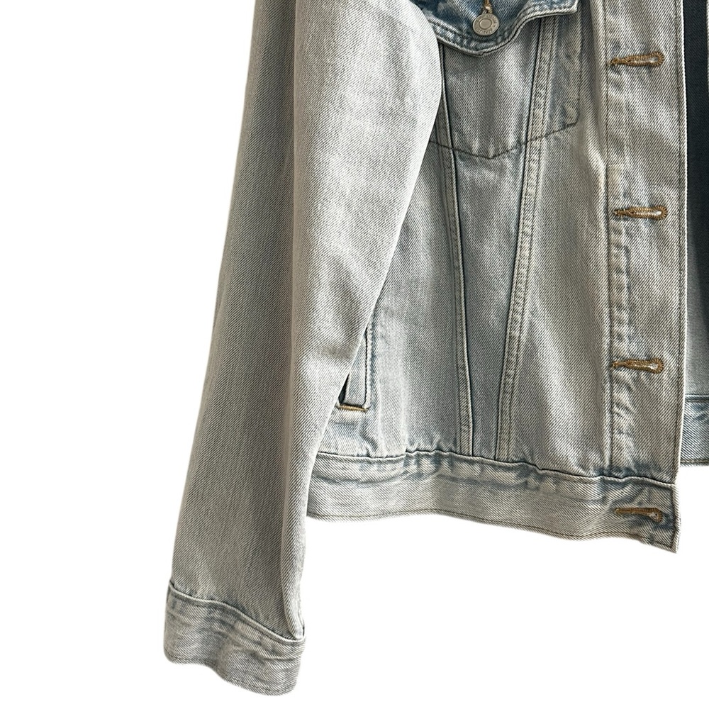 Gap Vintage Lt Wash Icon Denim Jacket 90s Trucker Jean Jacket Size XL - Picture 4 of 8
